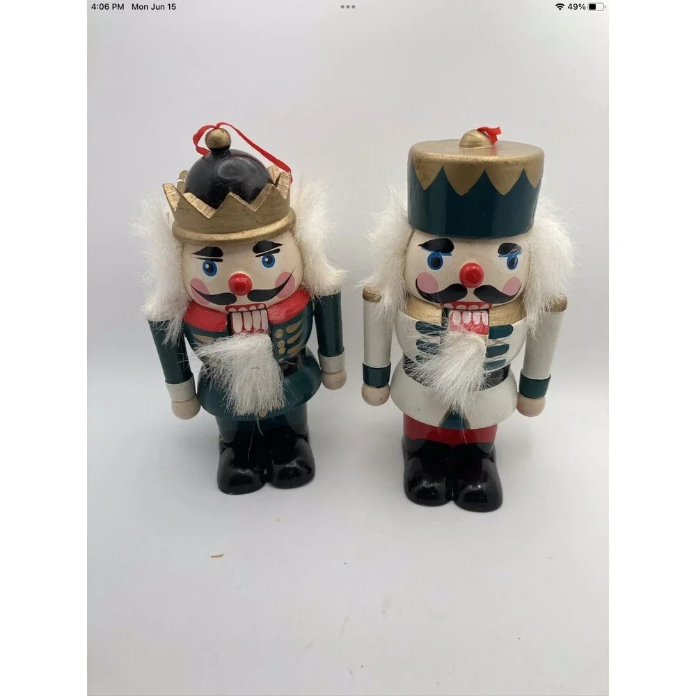 Vintage Nutcrackers  From 90’s, Set Of 2. King Toy Soldier 6 In Tall